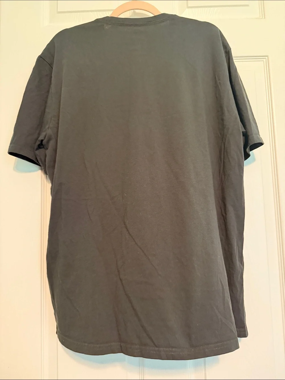 The North Face Charcoal Gray Tee with Blue & Neon Green Graphic